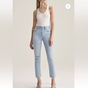 AGOLDE Riley Crop High Waisted Jeans